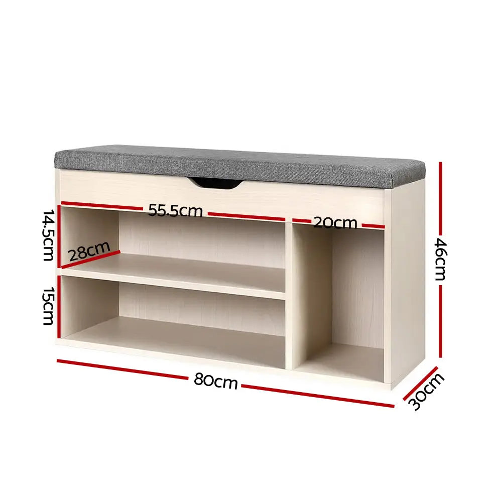 Artiss Wooden Shoe Organiser - Natural - Furniture > Living Room
