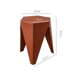 ArtissIn 2x Bar Stools Puzzle Plastic Foot Stool Red - Furniture > Bar Stools & Chairs