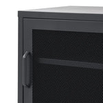 ArtissIn Bedside Table Mesh Door Cabinet - MINI Black - Furniture > Bedroom
