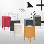 ArtissIn Bedside Table Metal Cabinet - MINI Black - Furniture > Bedroom
