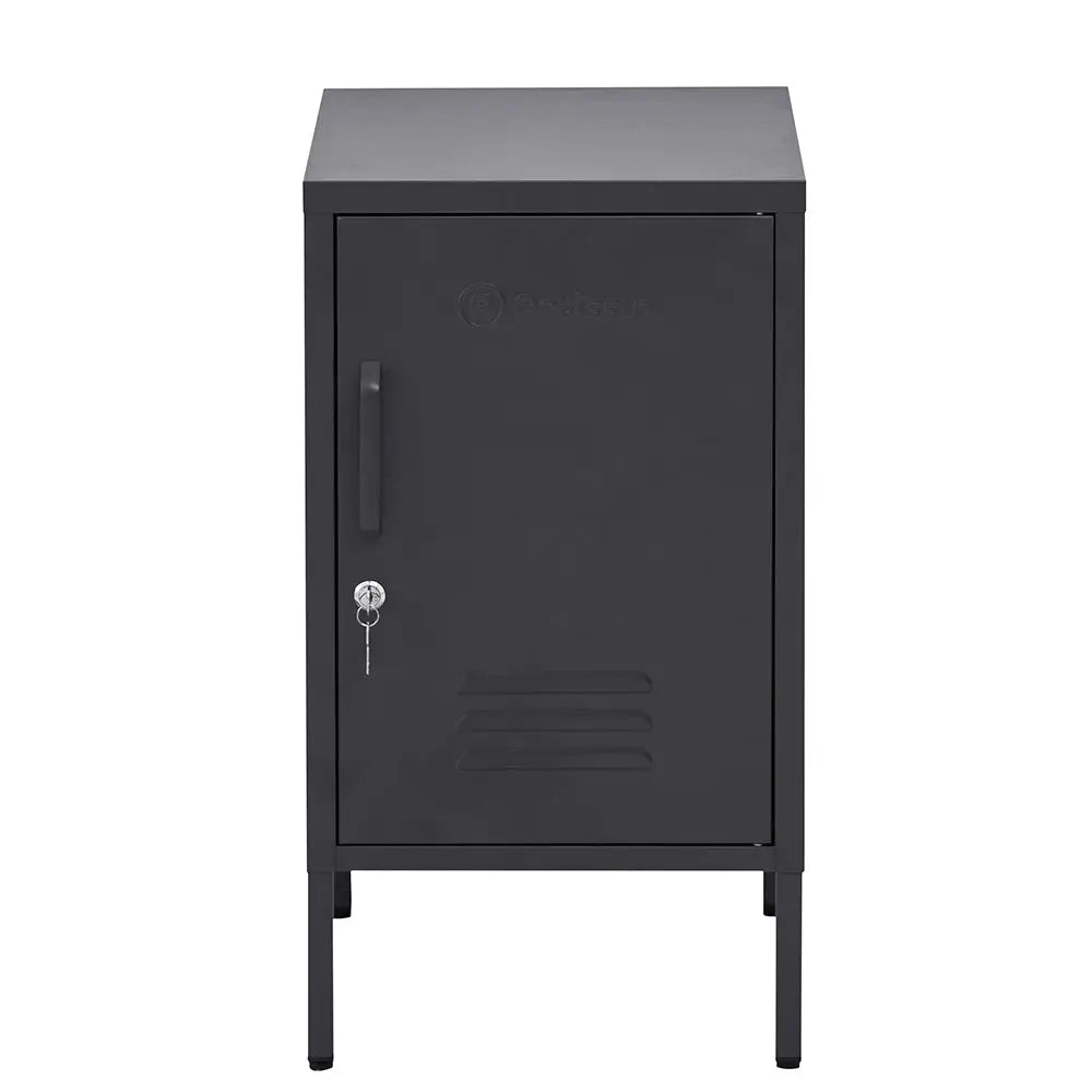 ArtissIn Bedside Table Metal Cabinet - MINI Black - Furniture > Bedroom