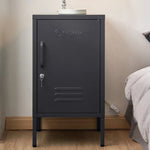 ArtissIn Bedside Table Metal Cabinet - MINI Black - Furniture > Bedroom