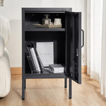ArtissIn Bedside Table Metal Cabinet - MINI Black - Furniture > Bedroom