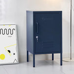 ArtissIn Bedside Table Metal Cabinet - MINI Blue - Furniture > Bedroom