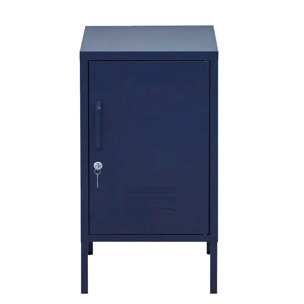 ArtissIn Bedside Table Metal Cabinet - MINI Blue - Furniture > Bedroom