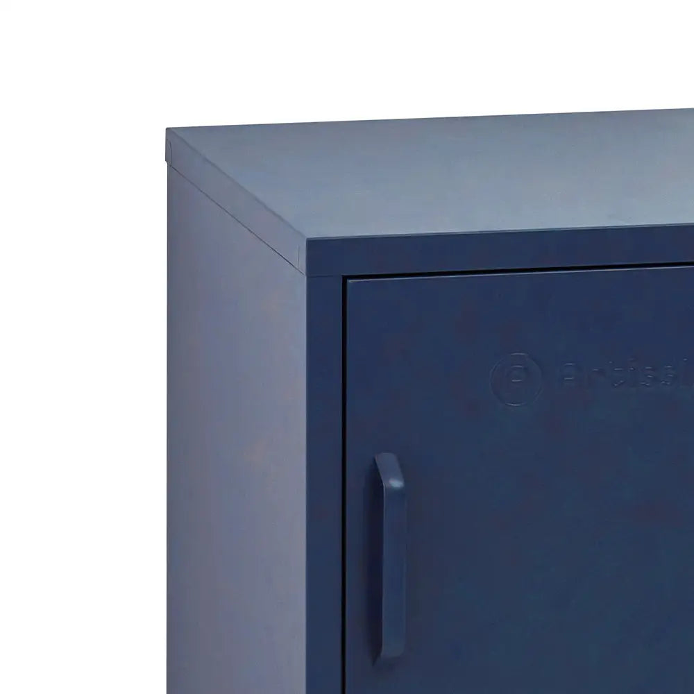 ArtissIn Bedside Table Metal Cabinet - MINI Blue - Furniture > Bedroom