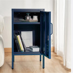 ArtissIn Bedside Table Metal Cabinet - MINI Blue - Furniture > Bedroom