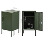 ArtissIn Bedside Table Metal Cabinet - MINI Green - Furniture > Bedroom
