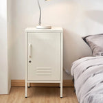 ArtissIn Bedside Table Metal Cabinet - MINI White - Furniture > Bedroom
