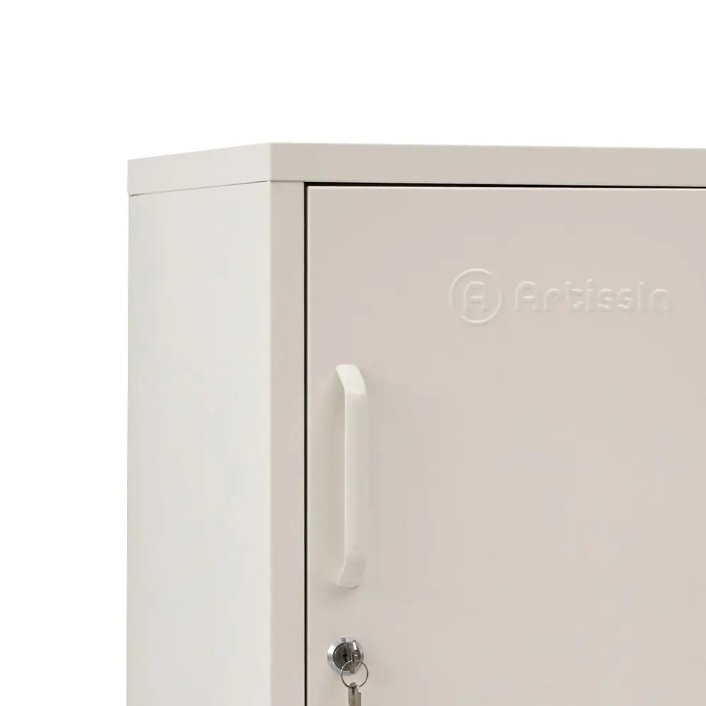 ArtissIn Bedside Table Metal Cabinet - MINI White - Furniture > Bedroom