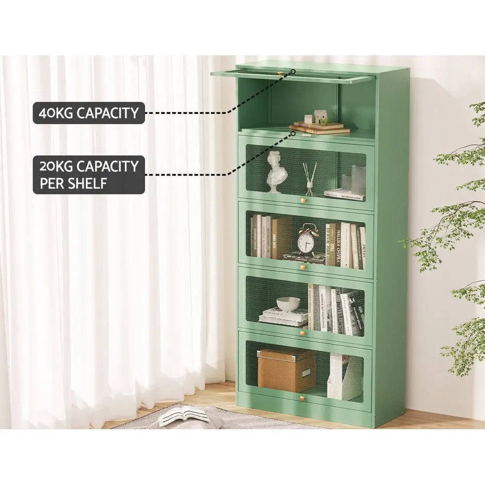 ArtissIn Buffet Sideboard Cupboard Cabinet Storage Mesh Doors Metal Green ELIA - Furniture > Dining > Buffets &