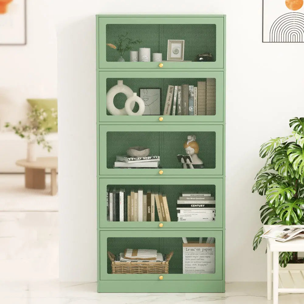 ArtissIn Buffet Sideboard Cupboard Cabinet Storage Mesh Doors Metal Green ELIA - Furniture > Dining > Buffets &
