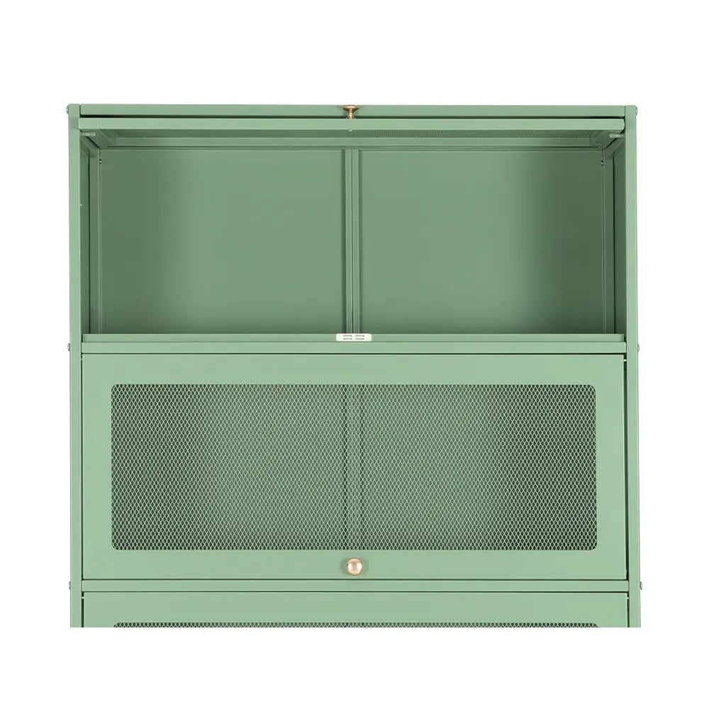 ArtissIn Buffet Sideboard Cupboard Cabinet Storage Mesh Doors Metal Green ELIA - Furniture > Dining > Buffets &
