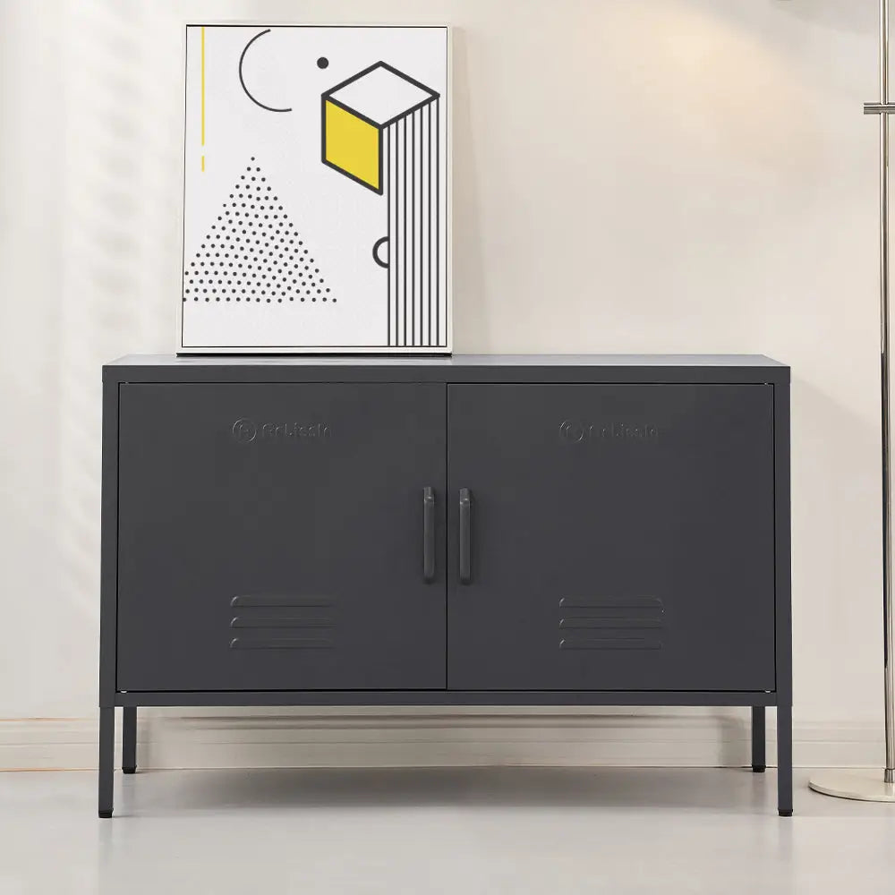 ArtissIn Buffet Sideboard Metal - BASE Charcoal - Furniture > Living Room
