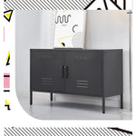 ArtissIn Buffet Sideboard Metal - BASE Charcoal - Furniture > Living Room