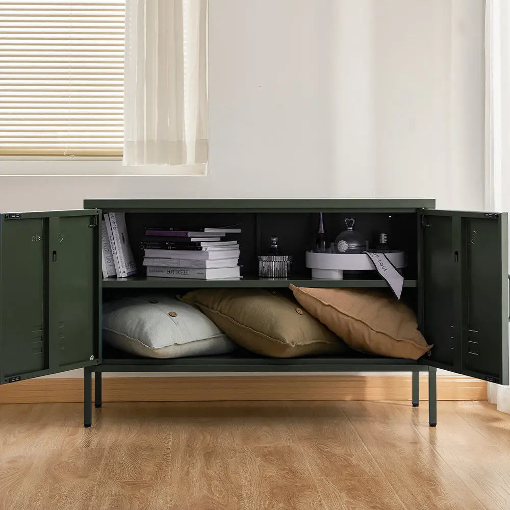 ArtissIn Buffet Sideboard Metal - BASE Green - Furniture > Living Room