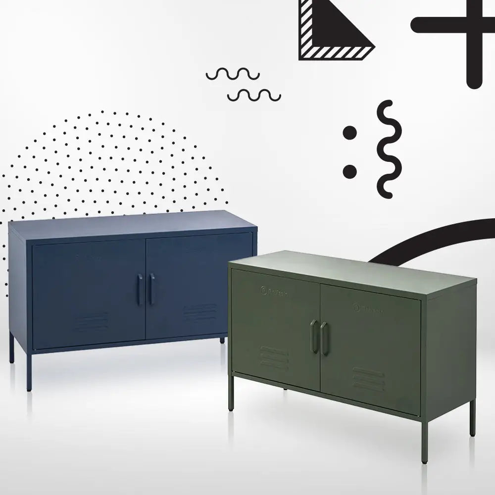 ArtissIn Buffet Sideboard Metal - BASE Green - Furniture > Living Room