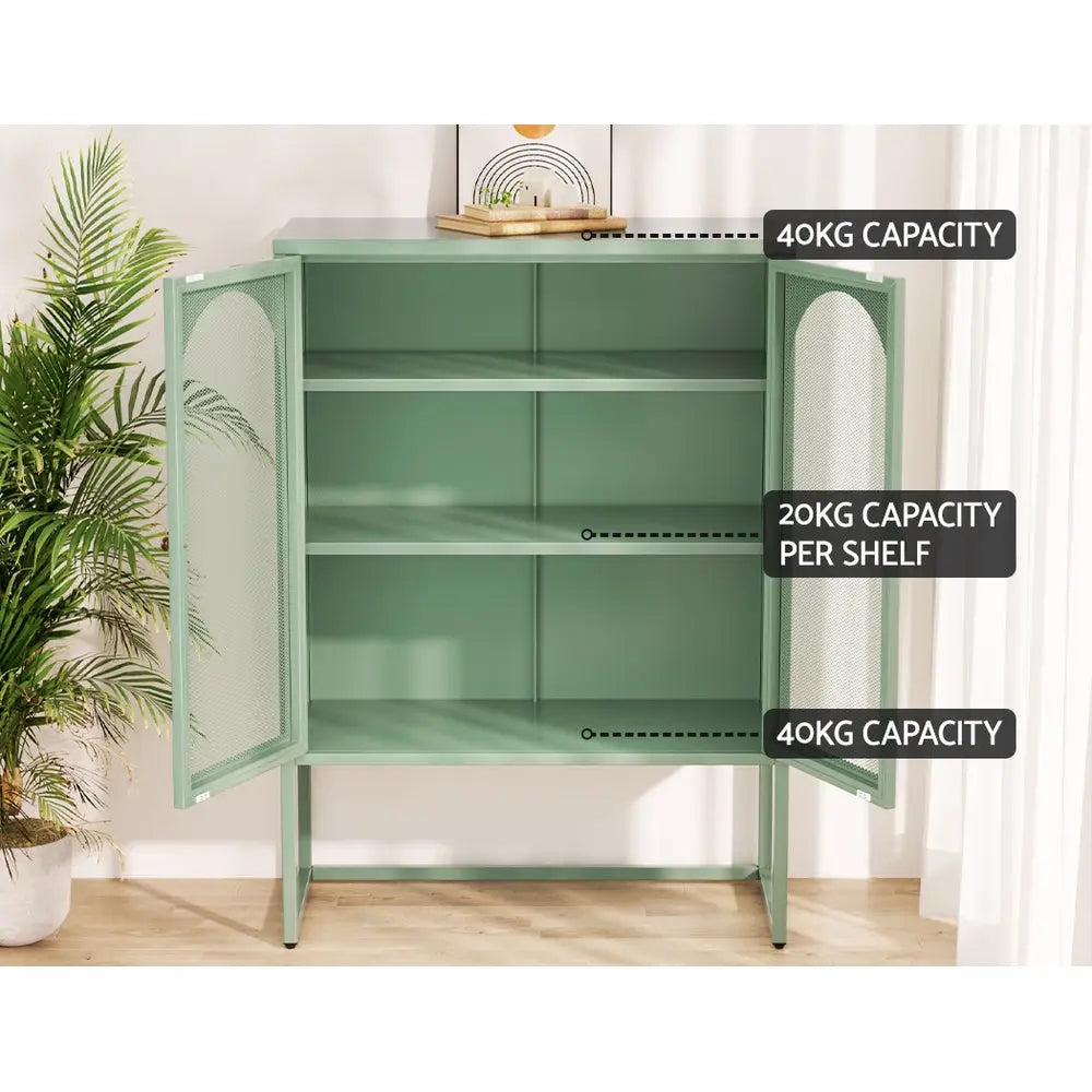 ArtissIn Buffet Sideboard Metal Cabinet - ELMA Green - Furniture > Dining > Buffets & Sideboards
