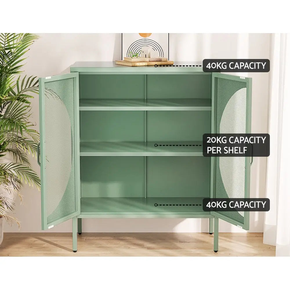 ArtissIn Buffet Sideboard Metal Cabinet - ELSA Green - Furniture > Dining > Buffets & Sideboards
