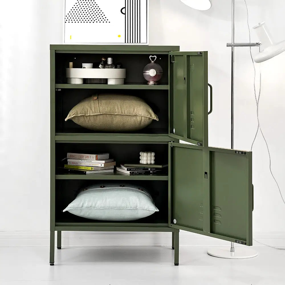 ArtissIn Buffet Sideboard Metal - DOUBLE Green - Home & Garden > Bedding