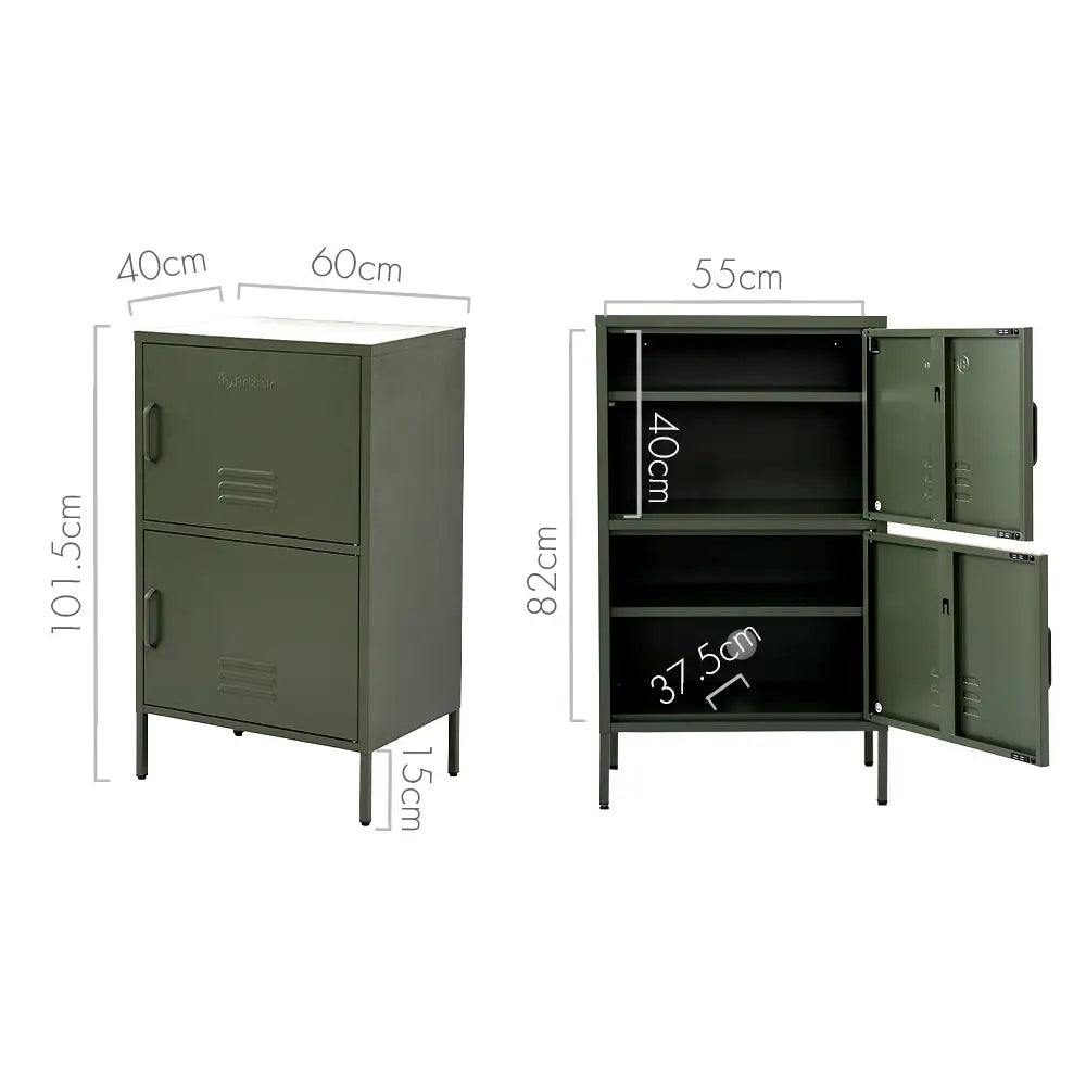ArtissIn Buffet Sideboard Metal - DOUBLE Green - Home & Garden > Bedding