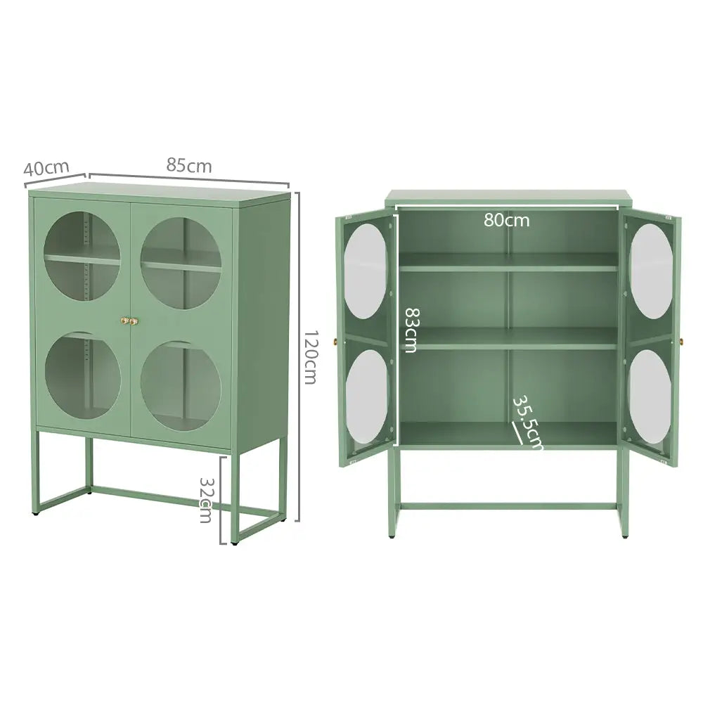 ArtissIn Buffet Sideboard Metal - ELLA Green - Furniture > Living Room