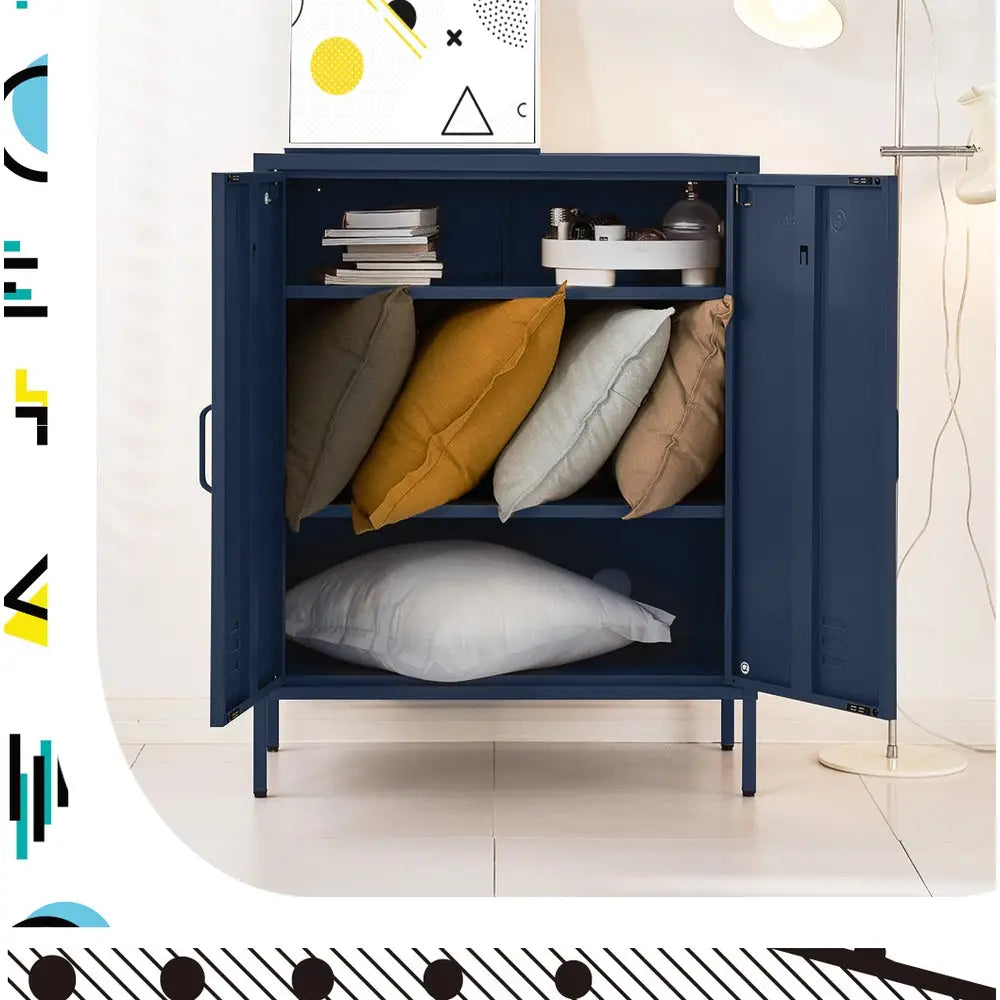 ArtissIn Buffet Sideboard Metal - SWEETHEART Blue - Furniture > Living Room