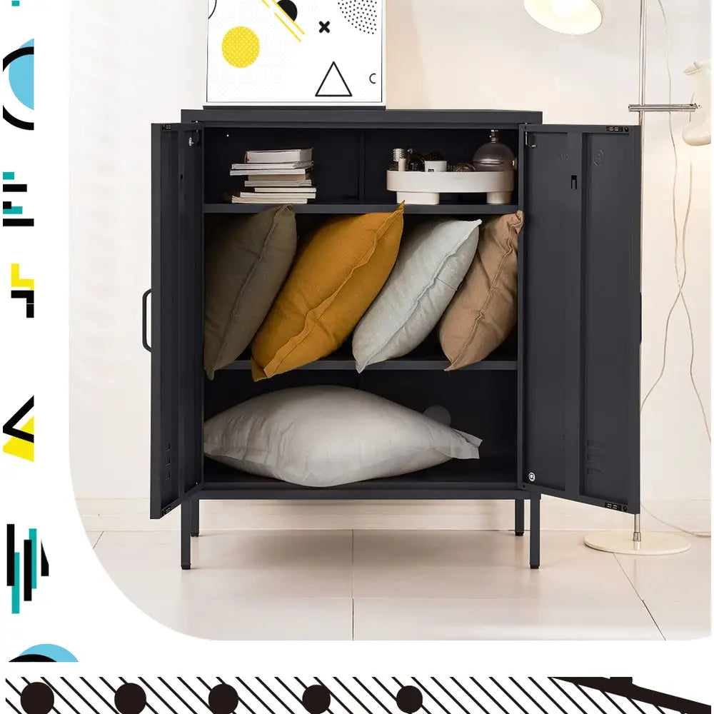 ArtissIn Buffet Sideboard Metal - SWEETHEART Charcoal - Furniture > Living Room