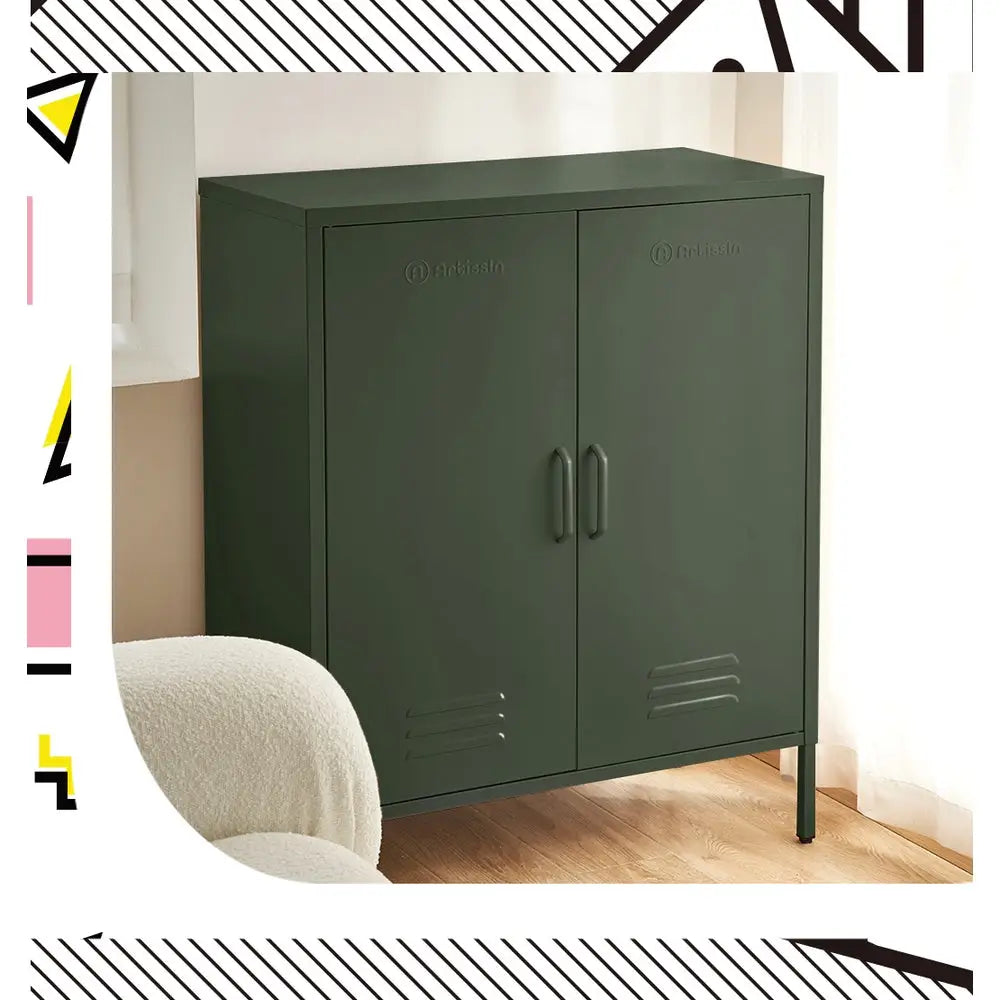ArtissIn Buffet Sideboard Metal - SWEETHEART Green - Furniture > Living Room