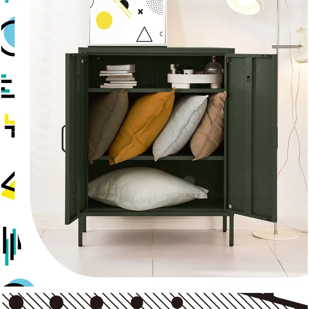 ArtissIn Buffet Sideboard Metal - SWEETHEART Green - Furniture > Living Room