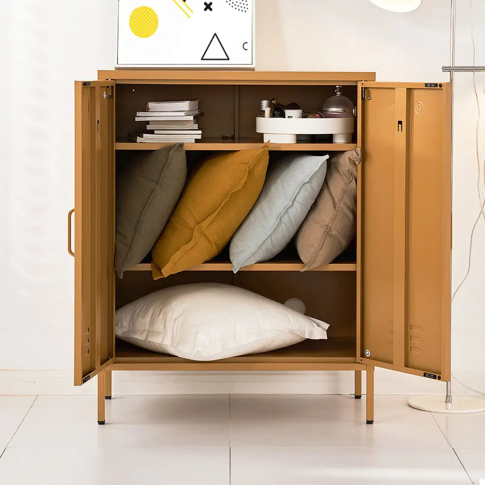 ArtissIn Buffet Sideboard Metal - SWEETHEART Yellow - Furniture > Living Room
