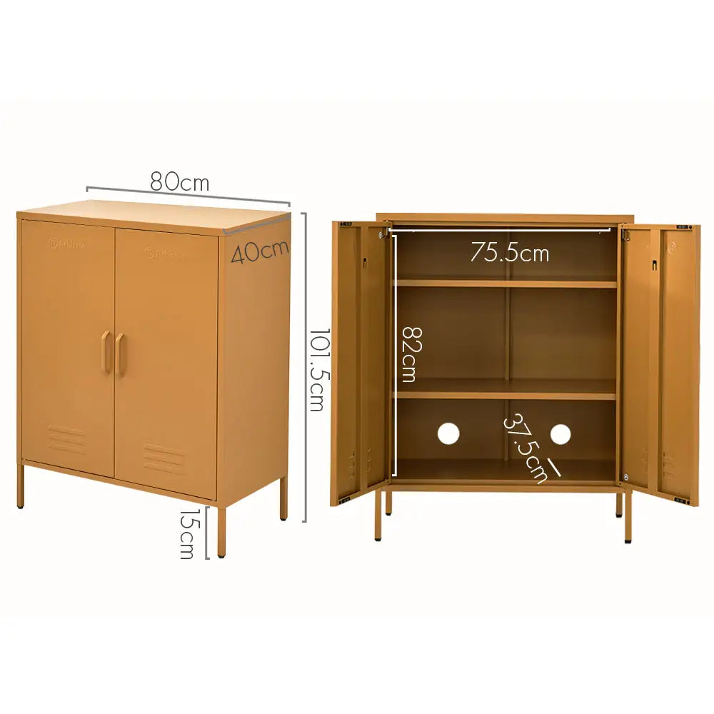 ArtissIn Buffet Sideboard Metal - SWEETHEART Yellow - Furniture > Living Room