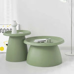 ArtissIn Coffee Table Round 52CM Plastic Green - Furniture > Living Room
