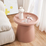 ArtissIn Coffee Table Round 52CM Plastic Pink - Furniture > Living Room
