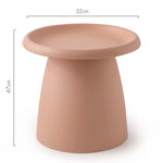ArtissIn Coffee Table Round 52CM Plastic Pink - Furniture > Living Room