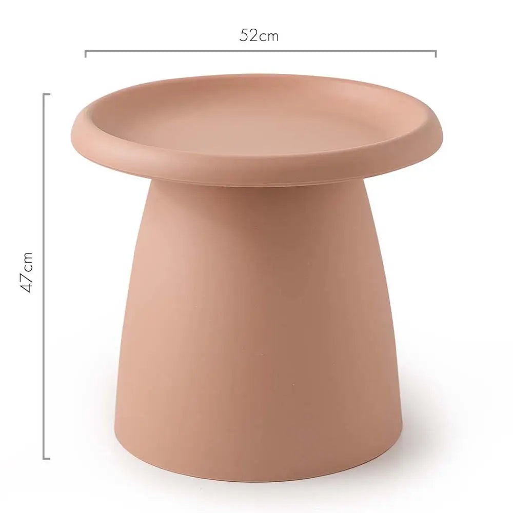 ArtissIn Coffee Table Round 52CM Plastic Pink - Furniture > Living Room