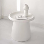 ArtissIn Coffee Table Round 52CM Plastic White - Furniture > Living Room
