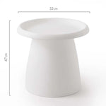 ArtissIn Coffee Table Round 52CM Plastic White - Furniture > Living Room