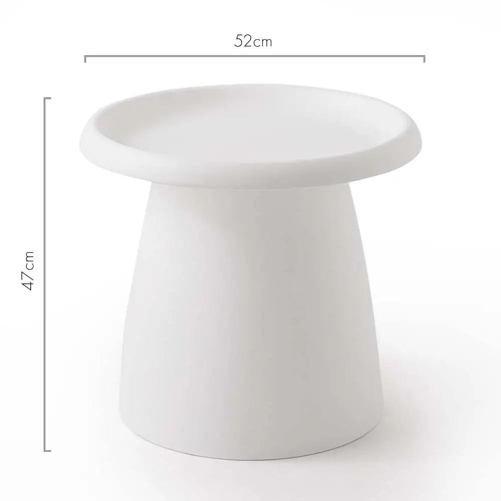 ArtissIn Coffee Table Round 52CM Plastic White - Furniture > Living Room