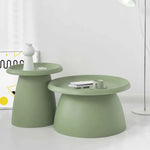 ArtissIn Coffee Table Round 71CM Plastic Green - Furniture > Living Room