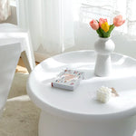 ArtissIn Coffee Table Round 71CM Plastic White - Furniture > Living Room