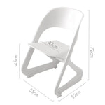ArtissIn Set of 4 Dining Chairs Office Cafe Lounge Seat Stackable Plastic Leisure Chairs White - Furniture > Dining