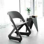 ArtissIn Set of 4 Dining Chairs Office Cafe Lounge Seat Stackable Plastic Leisure Chairs Grey - Furniture > Dining