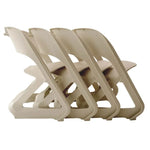 ArtissIn Set of 4 Dining Chairs Office Cafe Lounge Seat Stackable Plastic Leisure Chairs Beige - Furniture > Dining