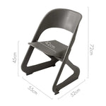 ArtissIn Set of 4 Dining Chairs Office Cafe Lounge Seat Stackable Plastic Leisure Chairs Grey - Furniture > Dining