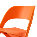ArtissIn Set of 4 Dining Chairs Office Cafe Lounge Seat Stackable Plastic Leisure Chairs Orange - Furniture > Dining