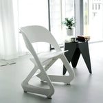 ArtissIn Set of 4 Dining Chairs Office Cafe Lounge Seat Stackable Plastic Leisure Chairs White - Furniture > Dining
