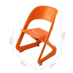 ArtissIn Set of 4 Dining Chairs Office Cafe Lounge Seat Stackable Plastic Leisure Chairs Orange - Furniture > Dining