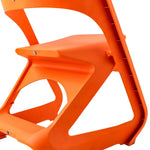 ArtissIn Set of 4 Dining Chairs Office Cafe Lounge Seat Stackable Plastic Leisure Chairs Orange - Furniture > Dining
