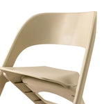 ArtissIn Set of 4 Dining Chairs Office Cafe Lounge Seat Stackable Plastic Leisure Chairs Beige - Furniture > Dining